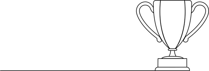 Illustration trophy outline