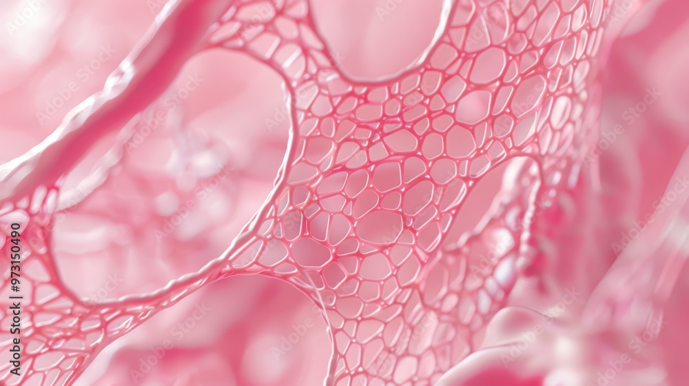 Poster Skin microstructure in 3D rendering with clear background Close-up photo with clean background