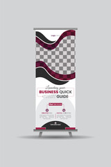 Modern Creative Roll Up Banner Design Templete.