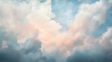 Dramatic Cloudscape with Serene Pastel Hues in the Sky