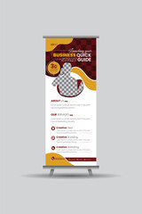 Modern Creative Roll Up Banner Design Templete.