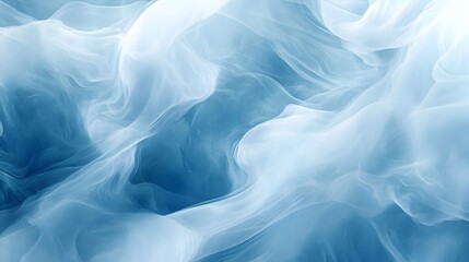 Obraz premium Ethereal Frozen Waves of Translucent Blue Shimmering Swirls Flowing Movements in Icy Crystalline Landscape