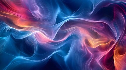 Obraz premium Vibrant Swirling Colors Forming a Mesmerizing Digital Abstract Art Composition