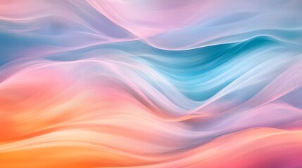 Mesmerizing Abstract Fluid Wave Gradient Landscape in Pastel Tones