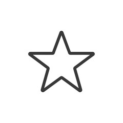 A simple black outlined star icon