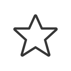 A Simple Black Outline of a Five Pointed Star