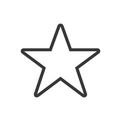 A simple black outline of a five pointed star