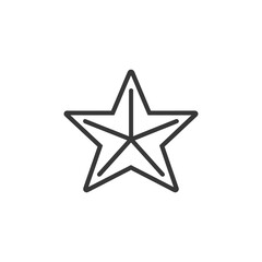 A simple black outline of a five pointed star