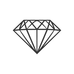 A Simple Line Drawing of a Diamond