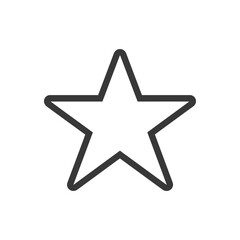 Obraz premium A Single Black Outline of a Five Pointed Star