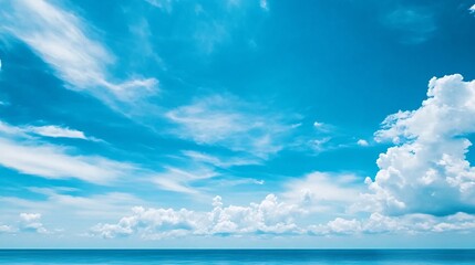 blue sky and ocean landscape