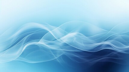 Cold blue air currents. Abstract light air effect, wind, and streams of fresh breeze. Design element on the light blue background.
