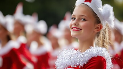 Joyful Dancer in Festive Costume