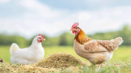 Fototapeta premium Four adorable piglets peeking over a wooden fence.