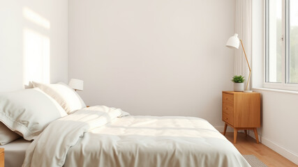 Modernes Schlafzimmer mit Tageslicht

