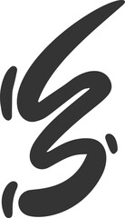 Swoosh lines, Underline brush swirl hand drawn stroke. Swishes and squiggle doodles. Decoration flourish and curvy design element. Black wavy graphic