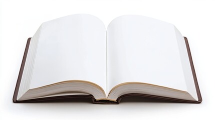 Fototapeta premium Open book, blank white pages,