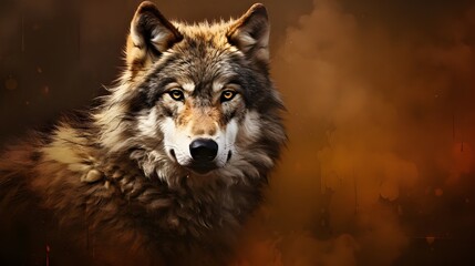 Fototapeta premium wolf in the zoo