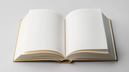 Fototapeta premium Open book, blank white pages,