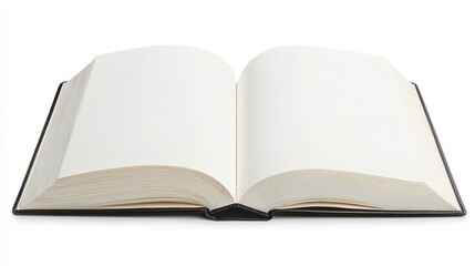 Fototapeta premium Open book, blank white pages,