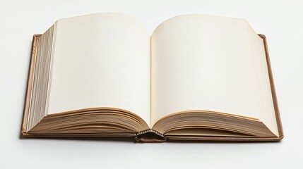 Fototapeta premium Open book, blank white pages,