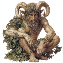 satyr clip art isolated on white background