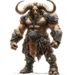 minotaur clip art isolated on white background
