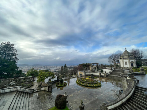 City of Braga viewed since the Sanctuary of the Samer. Braga, Portugal. 2023-01-13