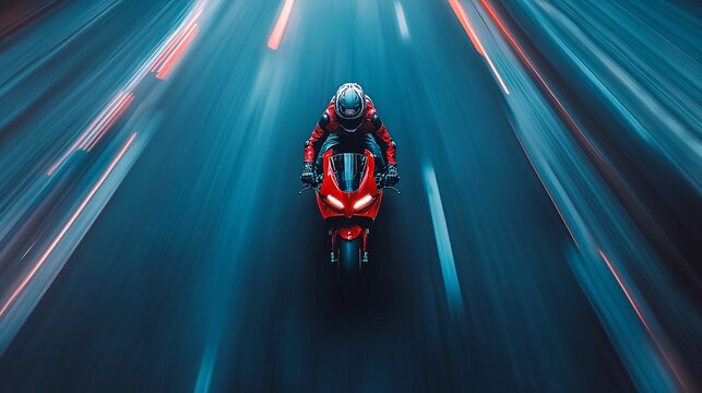 speeding motorcycle ride