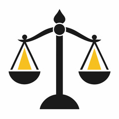 Justice law on white background