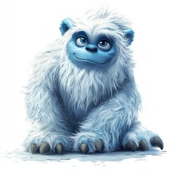 Fototapeta premium yeti clip art isolated on white background