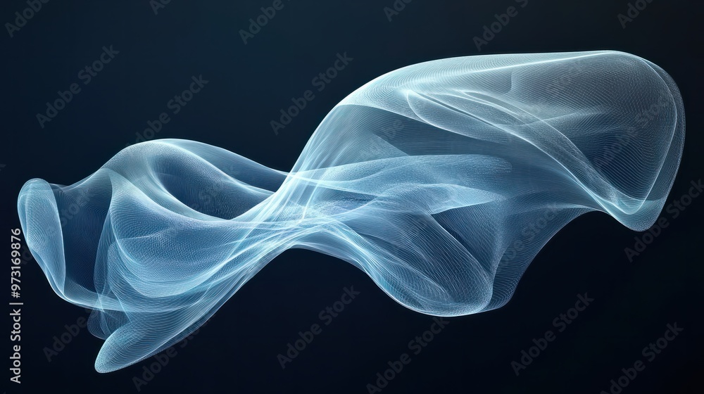 Aufkleber abstract futuristic shape isolated on a transparent background, generative ai