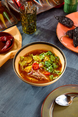 Warm and Hearty Lamb Soup with Vegetables - Vibrant and Cozy Photography