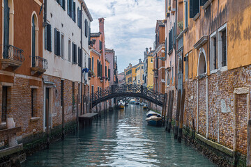 Beaufitul canal streets in Venice, Italy