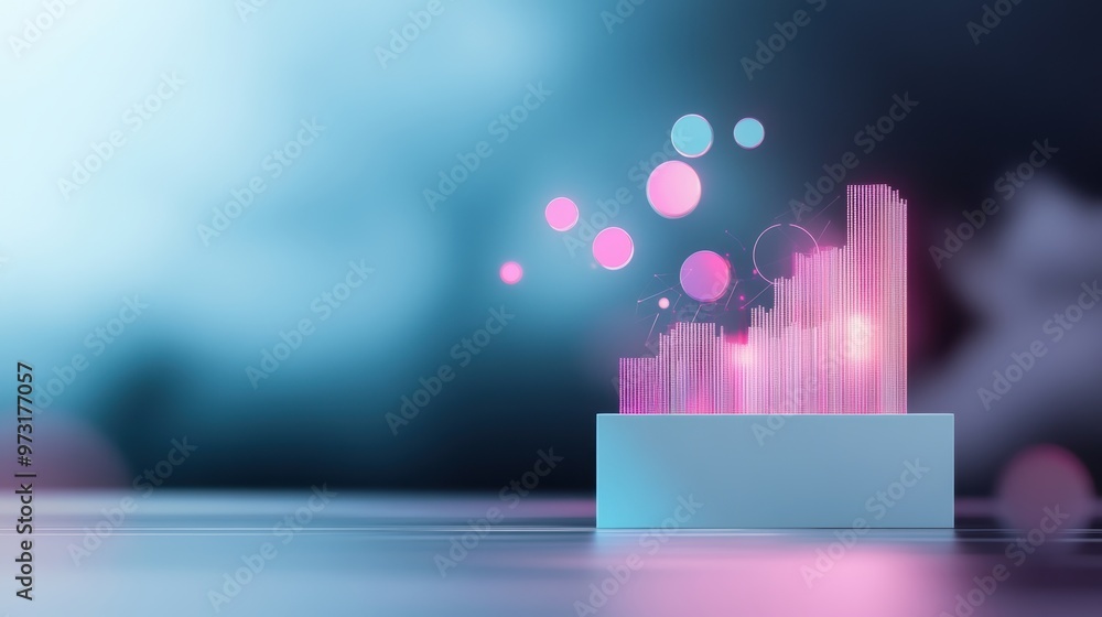 Poster a minimalist design featuring a data model with key insights highlighted, representing the value of 