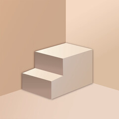 elegant beige podium background for product presentation vector illustration