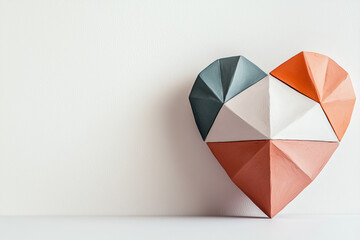 minimalist design with a heart made of geometric shapes