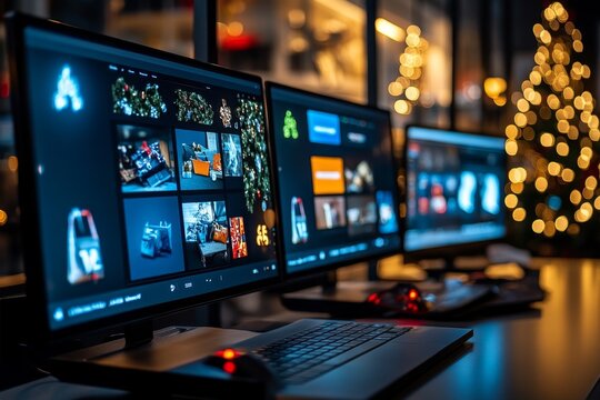 A digital Black Friday shopping spree, with multiple tabs open, displaying the best online sales and discounts