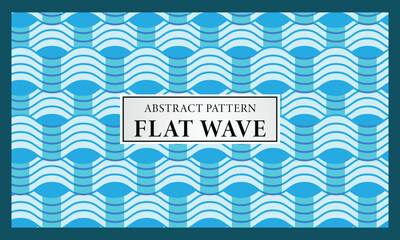 Abstract Pattern blue flat wave pattern