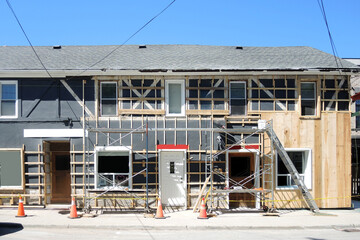 Work in progress, installing siding