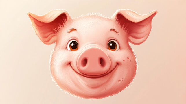 recommend clip art: A cartoon pig face, a pig symbol, and a drawing of a pig.