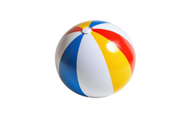 Beach ball isolated on white or transparent background