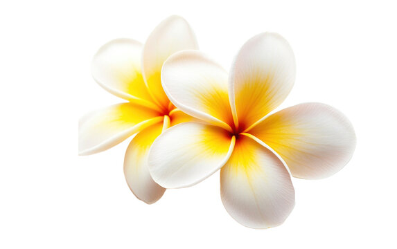 Fototapeta Beautiful frangipani flower isolated on white or transparent background