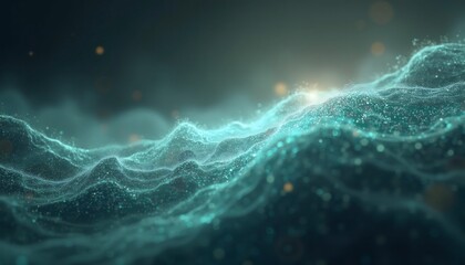 Naklejka premium Vibrant cosmic field with shimmering light patterns