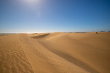 Maspalomas dunes on Gran Canaria, Canary Islands, Spain