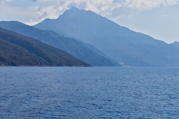 mountain Athos on the Athos peninsula - Greece