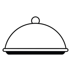 Obraz premium Oven Tray Line Art.