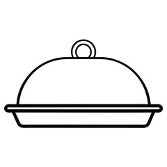 Fototapeta premium Oven Tray Line Art.