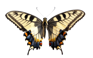 Beautiful butterfly isolated on white or transparent background