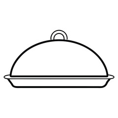 Obraz premium Oven Tray Line Art.